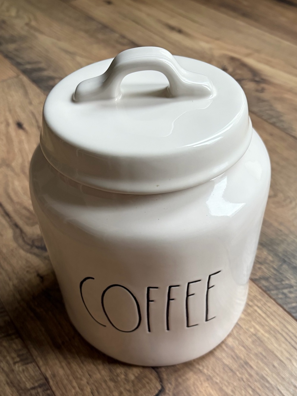 Rae Dunn Large Cream Ceramic COFFEE Canister with Black Lettering - Picture 2 of 14